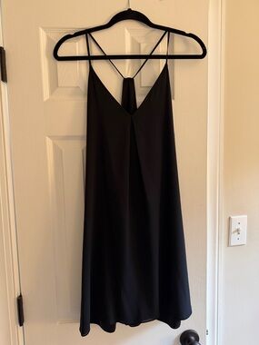 Alice and Olivia: Black Spaghetti-Strap Slip Dress